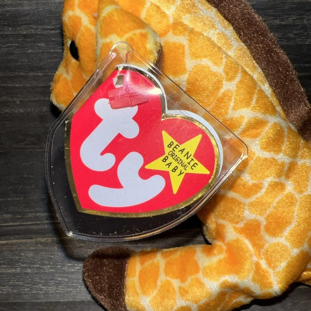 Ty Beanie Baby Twigs the Giraffe Plush Animal 1995 Yellow Orange Spotted Toy